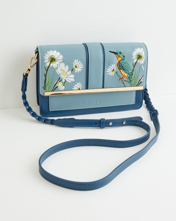 Morning Song Kingfisher Blue Rustic Bag