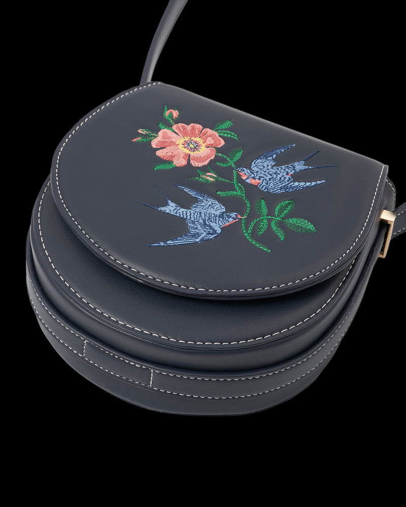 Swooping Swallows Saddle Bag