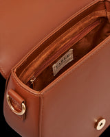 Fox & Pumpkin Embroidered Tan Saddle Bag