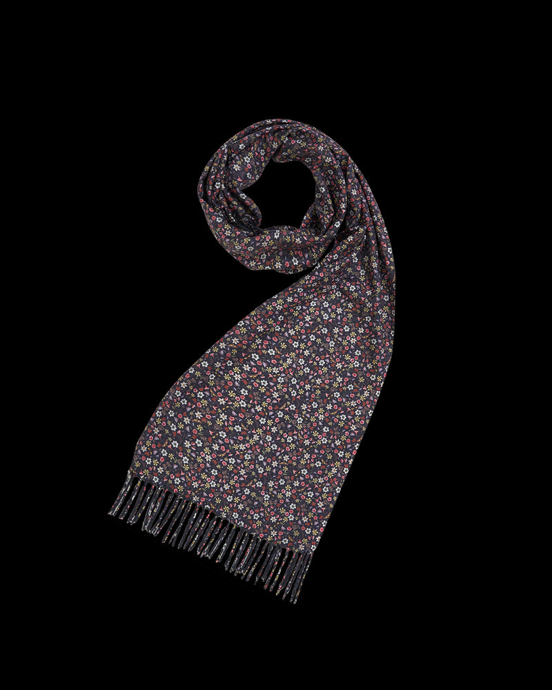 Floral Ditsy Scarf with Tassels