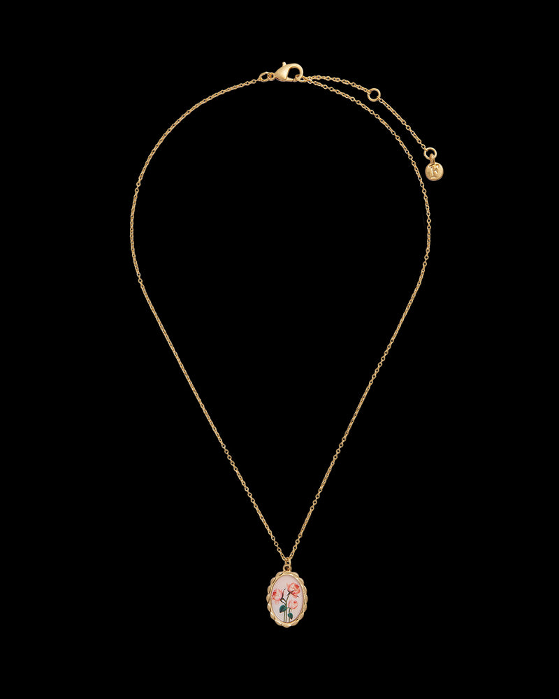 Framed Roses Necklace