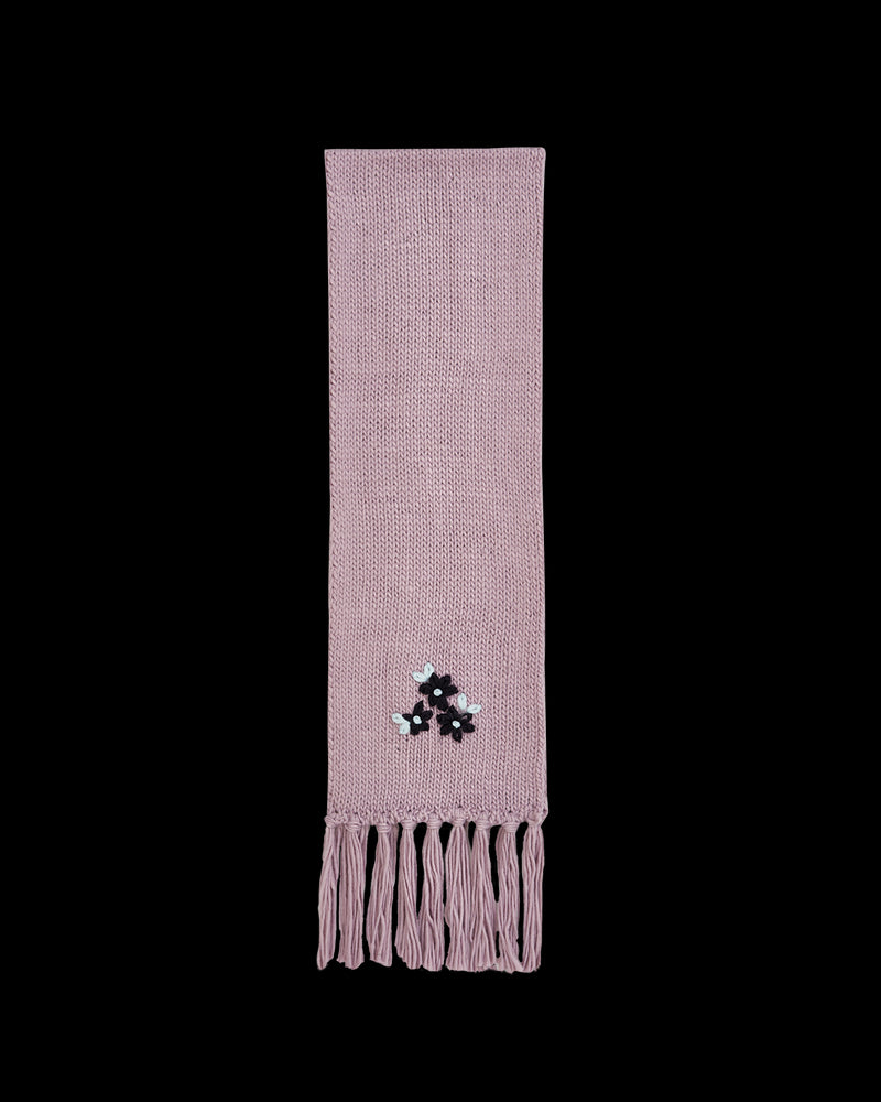 Forget-Me-Not Knitted Lilac Scarf