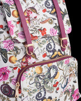 Floral Engravings Small  Plum Backpack