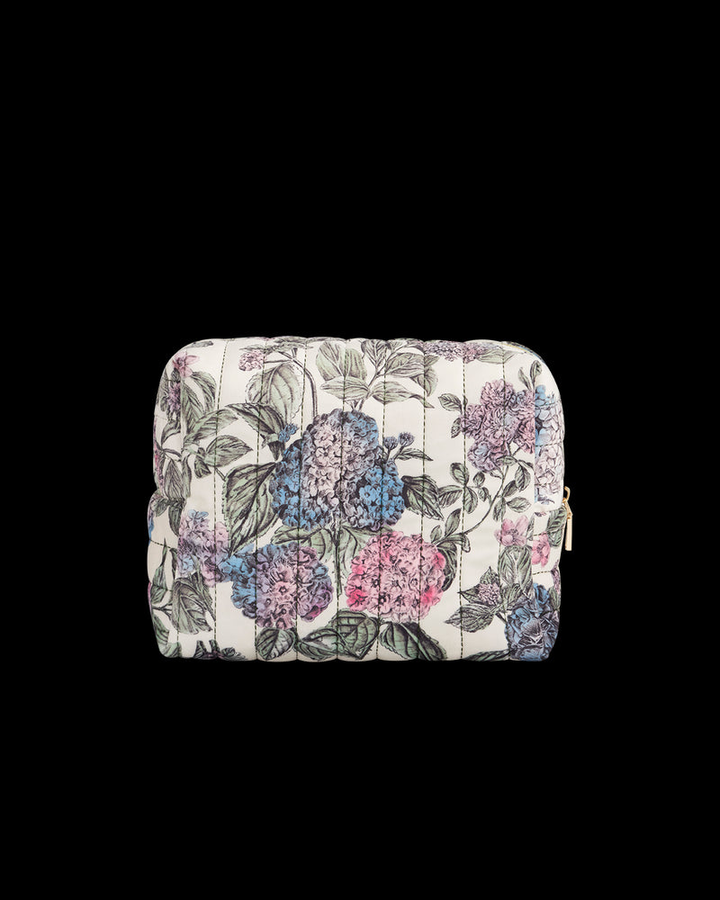 Hydrangea Large Quilted Makeup Bag