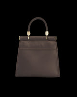 Wolf & Moon Embroidered Charcoal Satin Tote