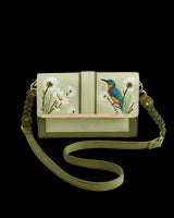 Embroidered Kingfisher Cross Body Bag
