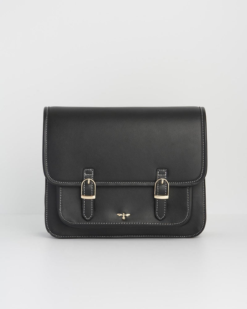 Magical Mushroom Black Satchel