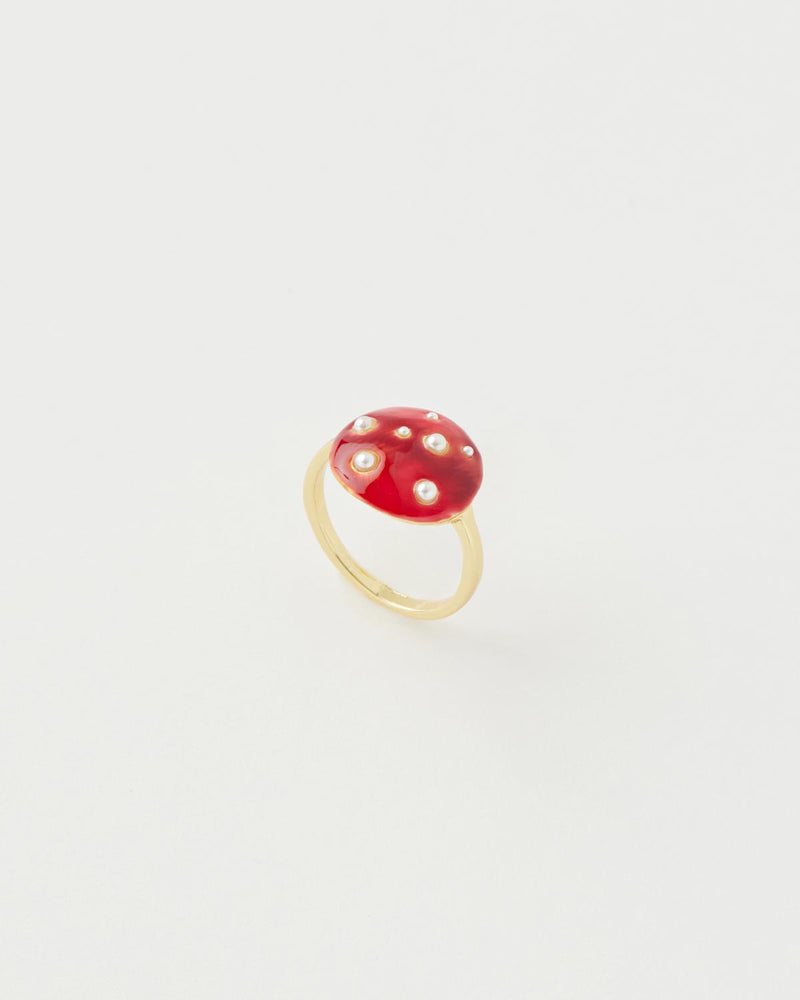 Enamel Mushroom Ring