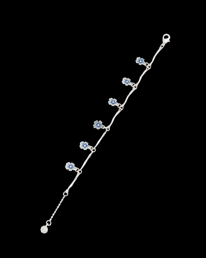 Forget Me Not Silver Bracelet