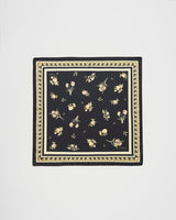 Nouveau Floral Black Scarf