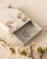 Blue Butterfly Short Necklace