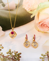 July Birthstone Larkspur Charm Necklace