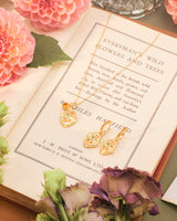 November Birthstone Chrysanthemum Huggie Earrings