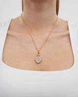 Aquarius Zodiac Spinner Necklace