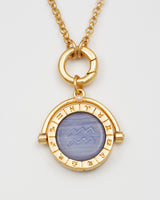 Aquarius Zodiac Spinner Necklace
