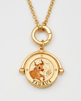 Taurus Zodiac Spinner Necklace