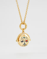 Libra Zodiac Spinner Necklace