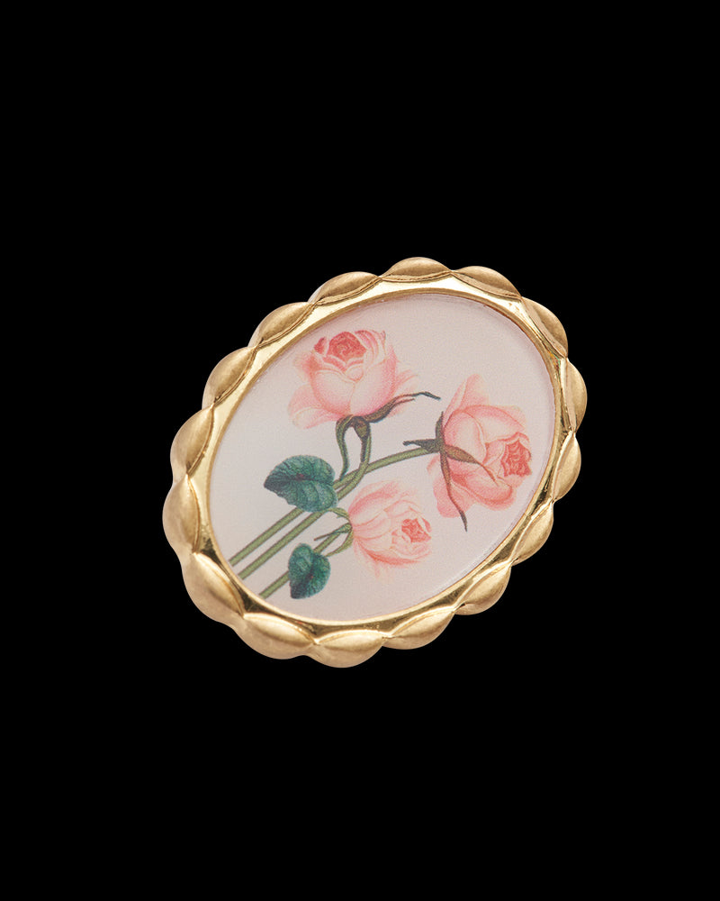 Framed Roses Brooch
