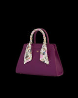 Floral Engravings Large Plum Tote