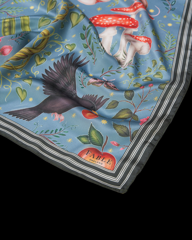 Catherine Rowe's Into The Woods Square Scarf Teal