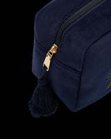 Deer & Moon Embroidered Pouch Blueberry Velvet