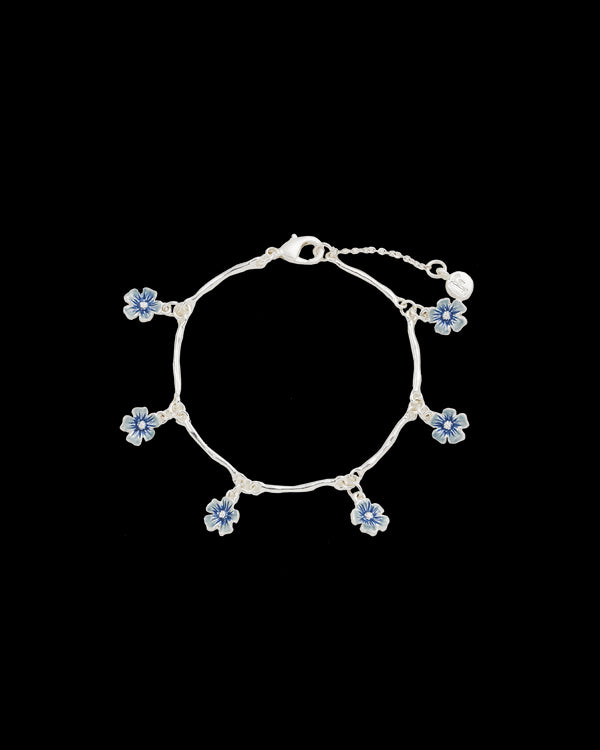 Forget Me Not Silver Bracelet