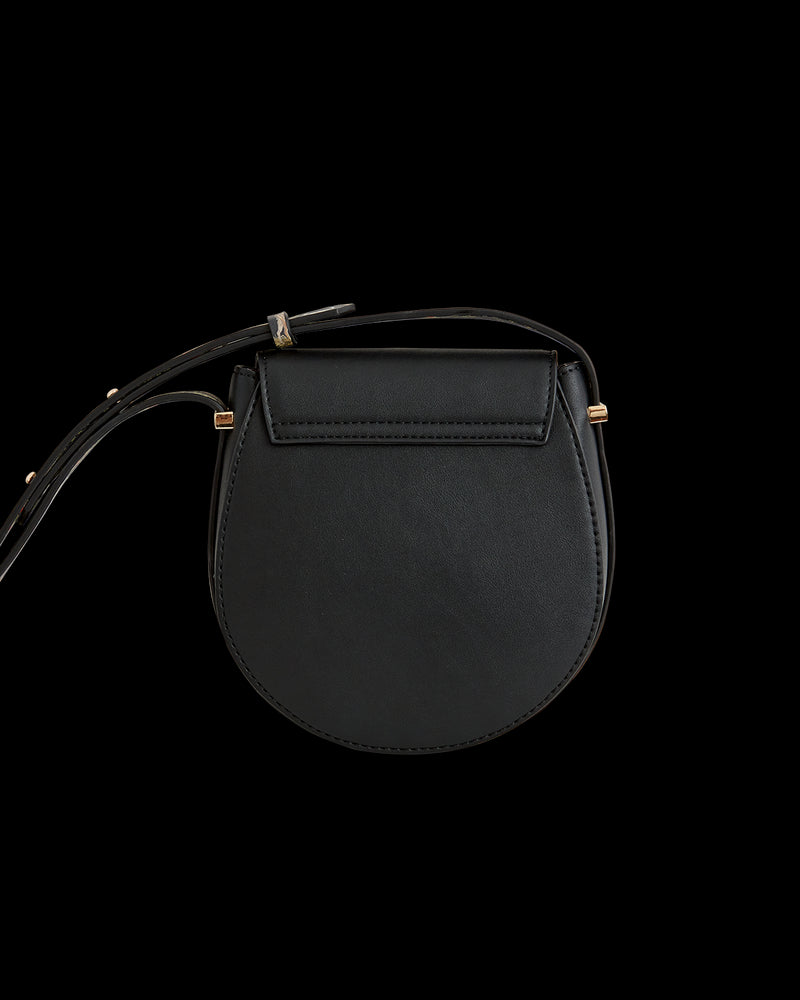 Woodland Toile Saddle Bag - Black