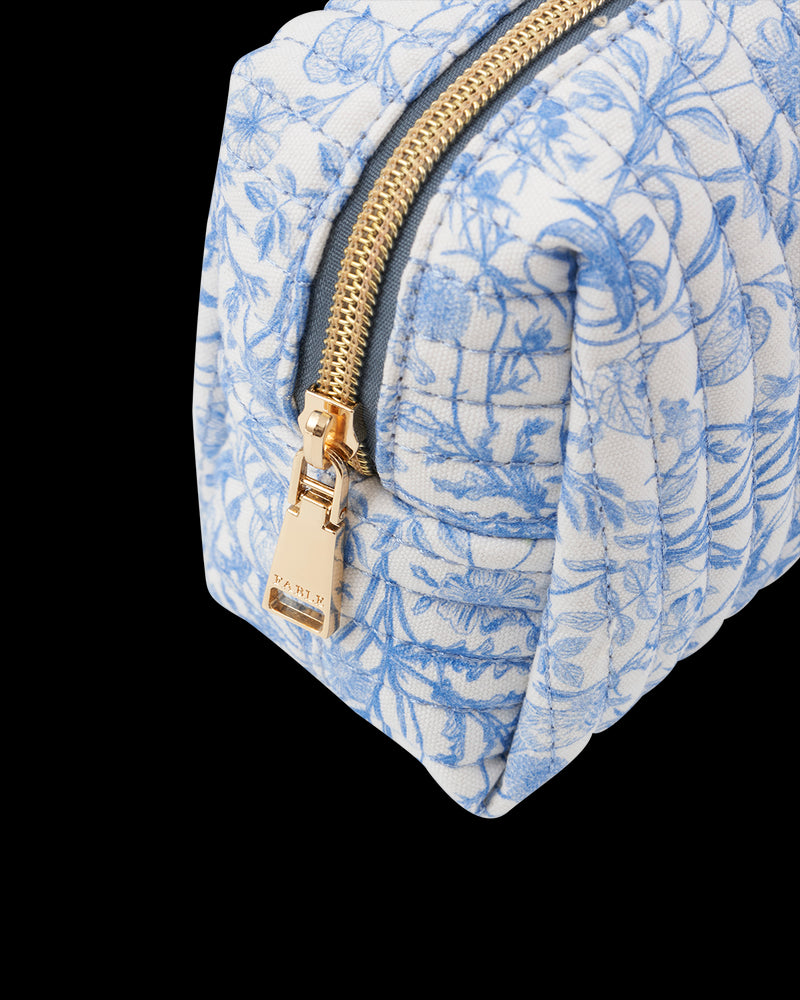 Bunny Blues Small Quilted Makeup Bag