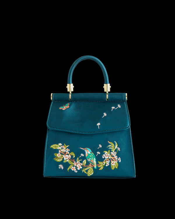 Morning Song Kingfisher Mini Teal Tote