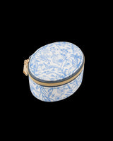 Bunny Blues Oval Jewellery Box