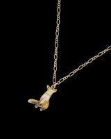 Enamel Fox Short Necklace