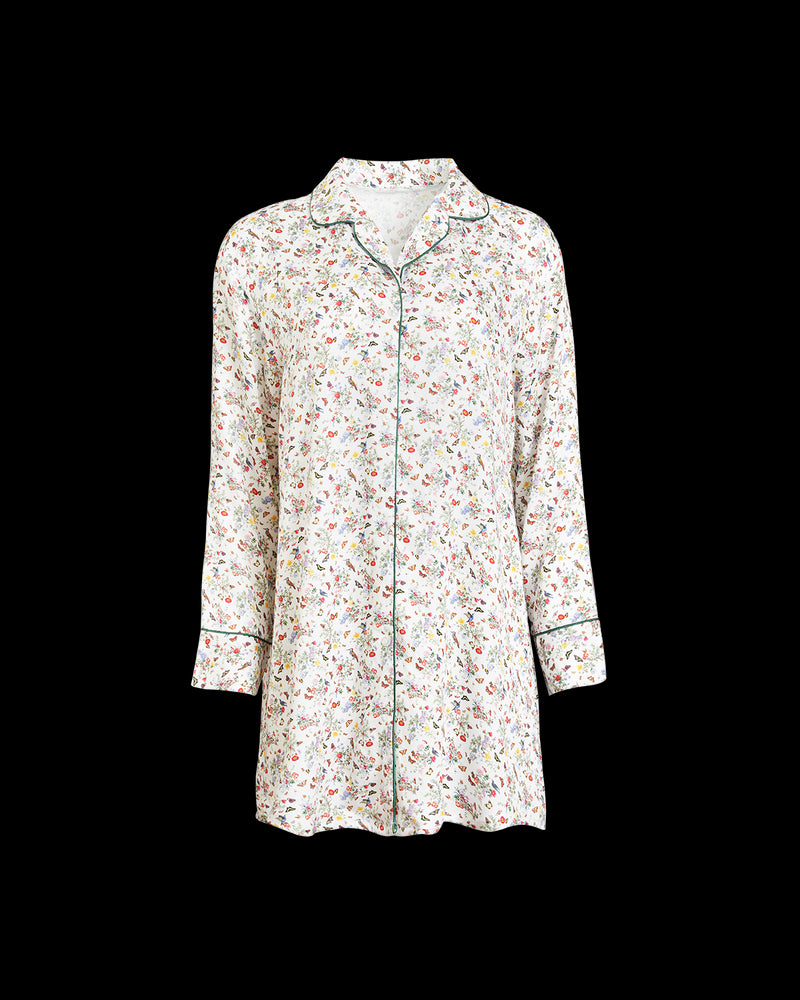 Fruity Floral Cream Night Shirt