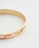 Whispering Sands Gold Plated Printed Bangle - Pink