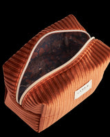 Rust Corduroy Velvet Cosmetics Pouch