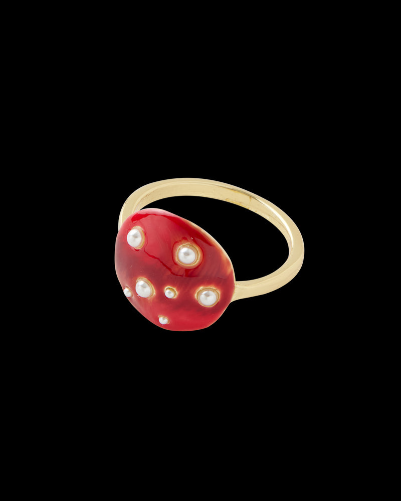 Enamel Mushroom Ring