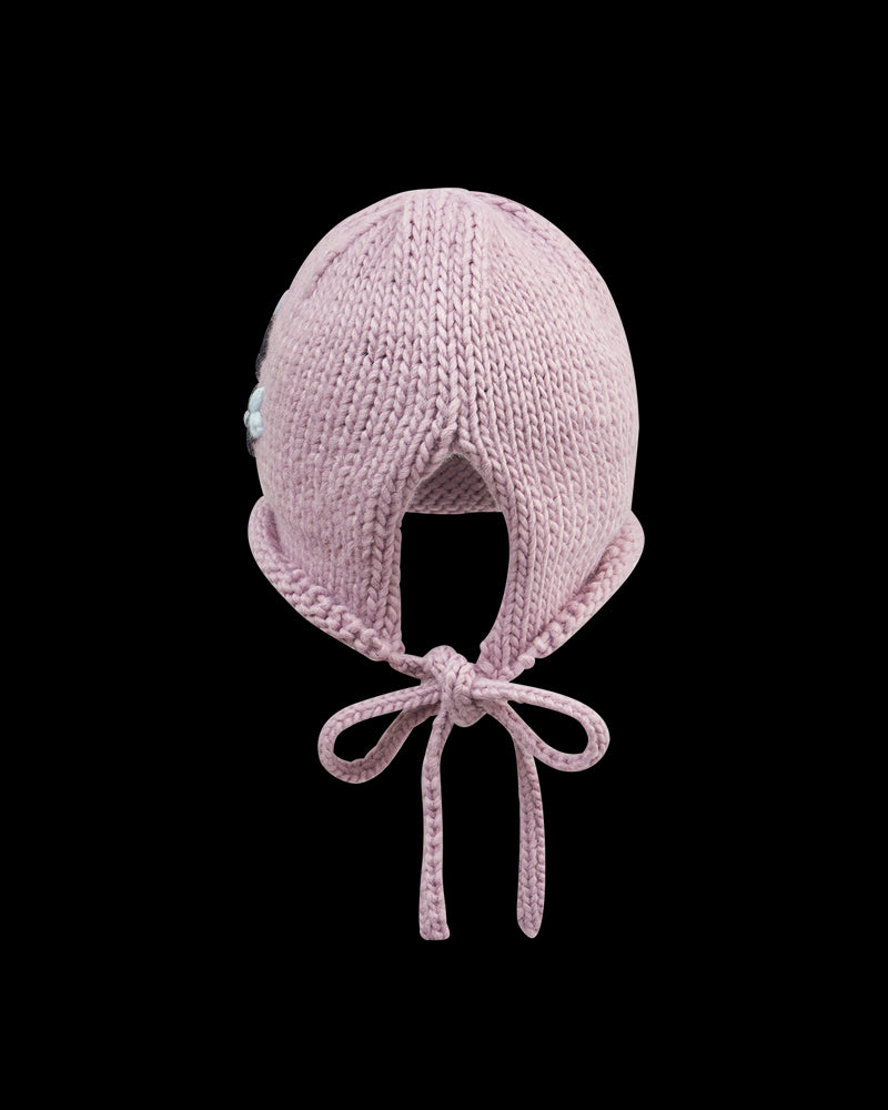 Forget-Me-Not Knitted Lilac Bonnet