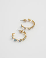 Forget-Me-Not Stud Hoop Earrings