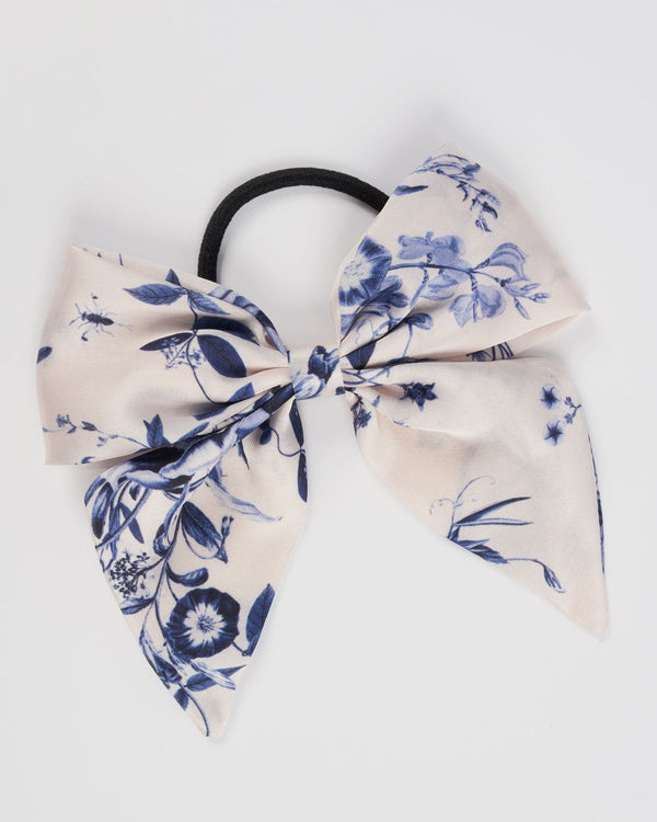 FABLE Bow & Scrunchie - Bloomin Toile Blue