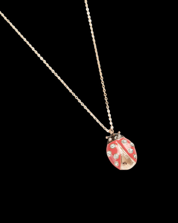 Enamel Ladybird Long Necklace