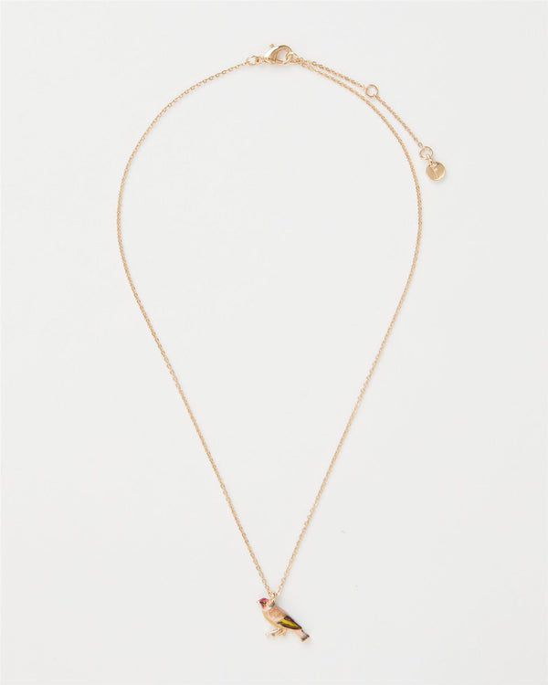 Enamel Goldfinch Short Necklace