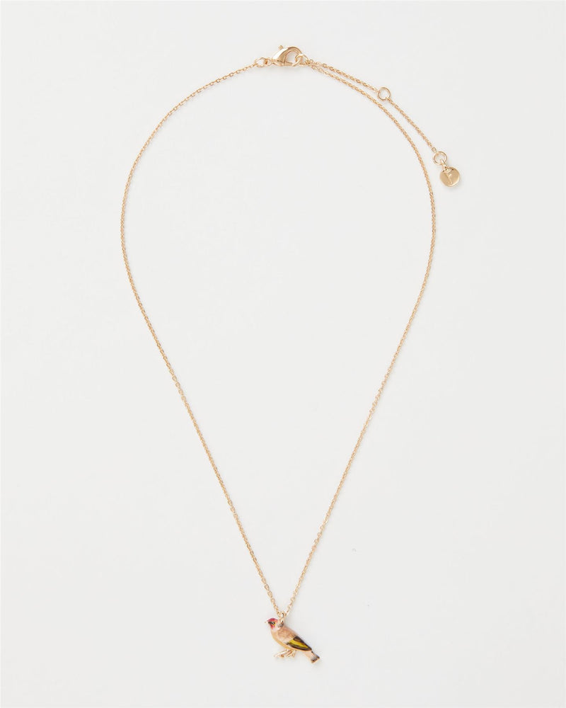 Enamel Goldfinch Short Necklace