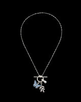 Blue Butterfly Silver Necklace