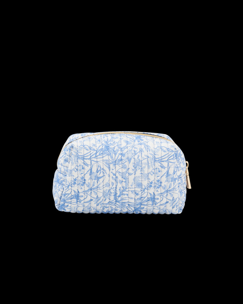 Bunny Blues Small Quilted Makeup Bag