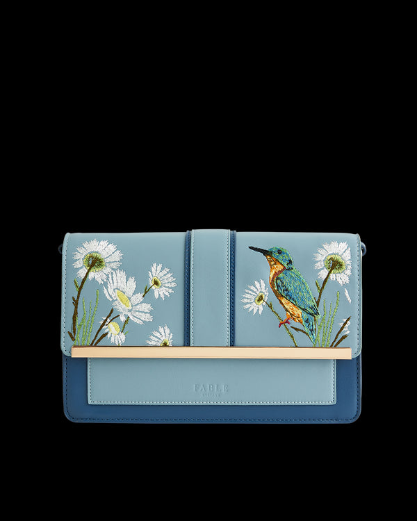 Morning Song Kingfisher Blue Rustic Bag