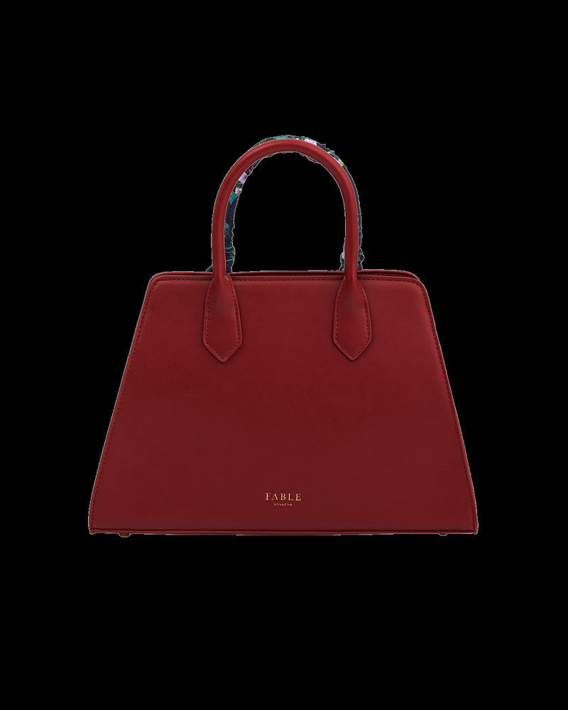 Burgundy Large Structured Tote