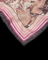 Deco Blooms Candy Stripe Border Midweight Scarf