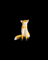 Enamel Fox Brooch