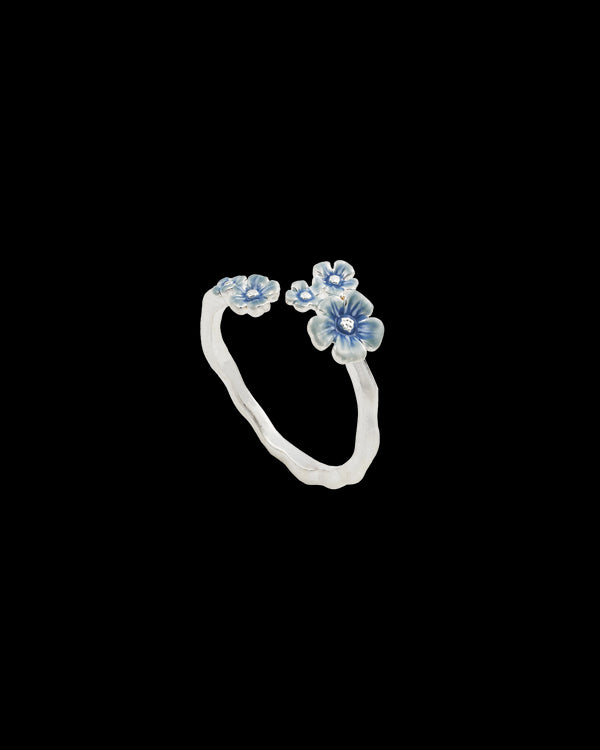 Forget Me Not Silver Ring