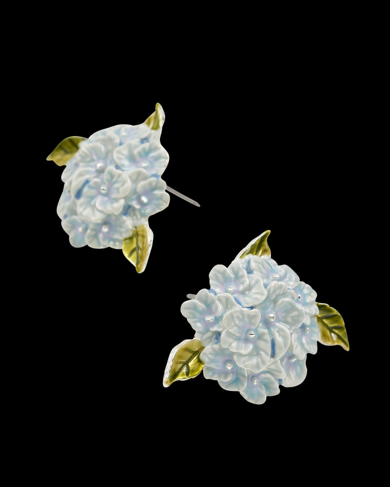 Hydrangea Silver Earrings
