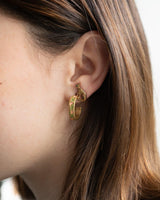Pink Oxalis Hoop Earrings